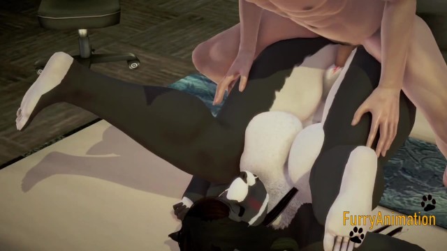 Furry Hentai 3D - Wolf Boy Fucks and Cums inside Panda