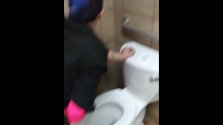 Punk wife fucked in a taco bell Bathroom during lunch rush!