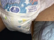Preview 1 of 016 There is a nice peeing sound in the diaper ...! It's great to pee in a diaper!