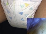 Preview 5 of 016 There is a nice peeing sound in the diaper ...! It's great to pee in a diaper!