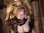 Preview 2 of Andara Visits Dungeon And Gives In To Her Secret Desires - Video Game Monster Porn