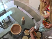 Preview 1 of Teen Kenzie Reeves Wants A Big Creampie For Thanksgiving