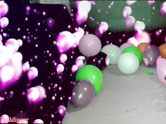Shy balloons are getting aroused by touching my sexy shoes with stockings. Full Clip in Fan Club!