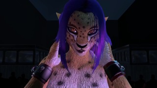 3D Video Game Cheetah Girl Lap Dance Furry Fuck Cosplay