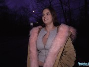 Preview 2 of Public Agent Curvy Natural Body Student with Big Natural Boobs Outdoor Fucking