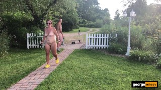 Missy And George A Real Married Couple Sucking Outdoors With Dick