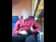 Preview 1 of Undressing and jerking off in the train