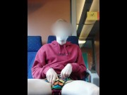 Preview 3 of Undressing and jerking off in the train