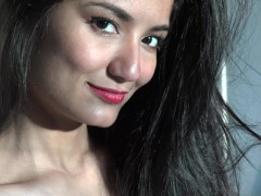 Beautiful Eyes White Hijab Arab Girl