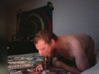 Jareth Stone Sucks on Wildlfire his Horse Dildo. Viewer Request