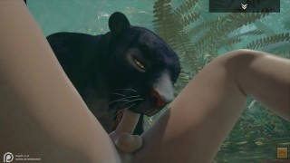 Wild leven / Black Panther jaagt op haar prooi