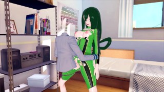 Lid MY Hero Academic Take A Frog Blowing A 3D Hentai During The Rainy Season Hagakure X