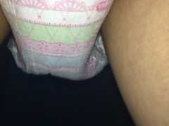 017 オヤスミマンにおもらし！膨らんだおむつ