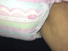 017 オヤスミマンにおもらし！膨らんだおむつ - Screenshot 15 of 16 - おむつ Diaper