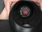Preview 3 of Cock milked by Quickshot Vantage mounted in the Felshlight Lanunch - Couldn't last long - 4K UHD