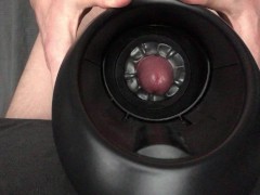 Video Cock milked by Quickshot Vantage mounted in the Felshlight Lanunch - Couldn't last long - 4K UHD