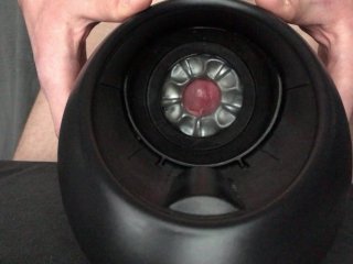 Cock milked by Quickshot Vantage mounted in the Felshlight_Lanunch - Couldn't last long - 4K UHD