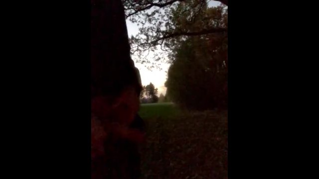 Public wank, moan and cum outside