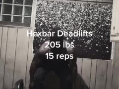 205 lb Deadlifts 15 reps 