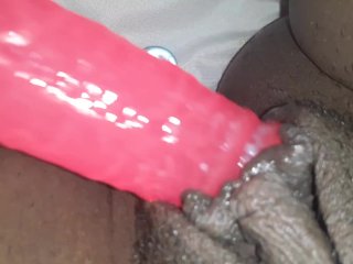 Ebony Solo Pink Dildo & Anal Beads(Part 1)