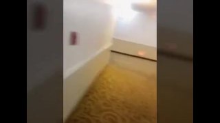 Leashed Slut Walked Through Hotel