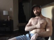 Preview 2 of Hot jock jacking off on a work day