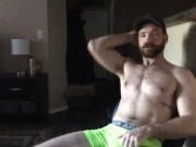 Preview 4 of Hot jock jacking off on a work day