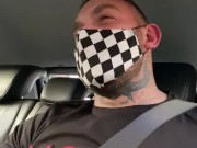 Preview 1 of Got my Uber driver to flash his cock and wank with me