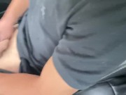 Preview 6 of Got my Uber driver to flash his cock and wank with me