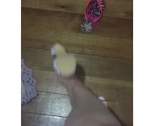 @tici_feet IG ticii_feet dangling white shoes - shoe 1 (preview)
