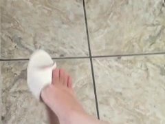 @tici_feet IG ticii_feet dangling white shoes - shoe 3 (preview)
