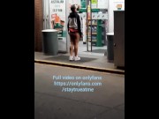 Preview 1 of Girl masturbating in 7/11