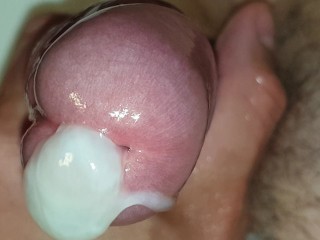 Close-up Fast Thick Oiled Cumshot, 4k, 60fps