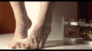 Barefoot Cum Play Fall Time Slime ASMR