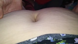 Ssbbw candid belly lifting and play 