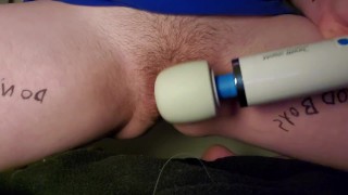Submissive Trans guy edging - orgasm denial day 6 - numbing cream on clit