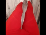 Preview 1 of Facesit peeing tight red pants