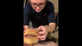 She Consumes Donuts In A Unique Way