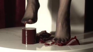 Cranberry-Saucen-Smush! Nylonfüße ASMR