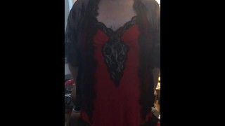 Sissy hubby in trouble for buying lingerie