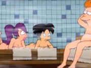 Preview 4 of Amy Wong Flashing Her Tits in the Sauna - Futurama Animated Hentai Cartoon Porn
