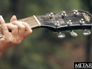 Preview 1 of Gorgeous girl with perfect body strums her guitar then her pussy