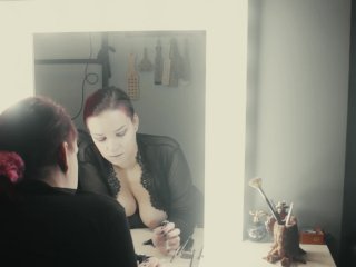 Putting on Make-upAnd Masturbating in Front of Mirror