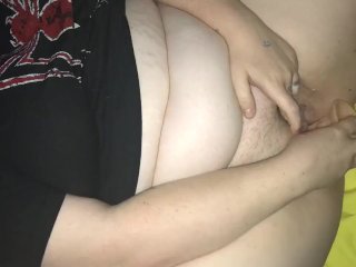thick white girl, amateur, dildo masturbation, brunette