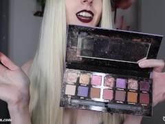 Sissy Makeover: Feminization transformation - Makeup, Wig, Lingerie and Dildo Sucking by Nikki Kit