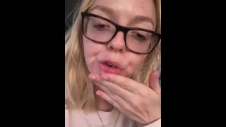 Teen Slut Gets Fingered on Road Trip and Gives A Messy Blowjob