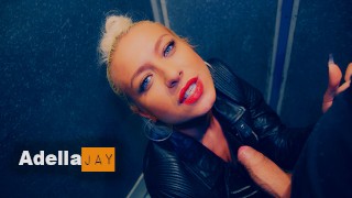 4K- Real PUBLIC Elevator BLOWJOB By A HOT BLONDE RUSSIAN Ghettos Apartments