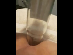 Training my ass with 24oz beer bottle