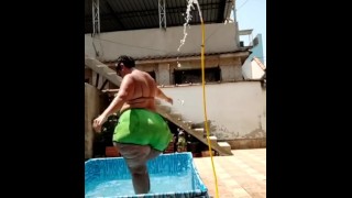 Bathing Of The Grandmother Big Ass