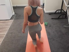 Video My fit teen roommate let me fuck her after her yoga session and she made me cum inside her.